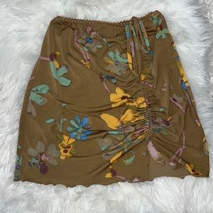 Urban Outfitters Floral Print Skirt in Multicolor
